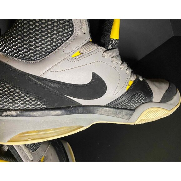 Nike Air Ultra Force Men's Sneaker 2013 Grey Black Yellow 555087-001 Mens 11 - Picture 2 of 8